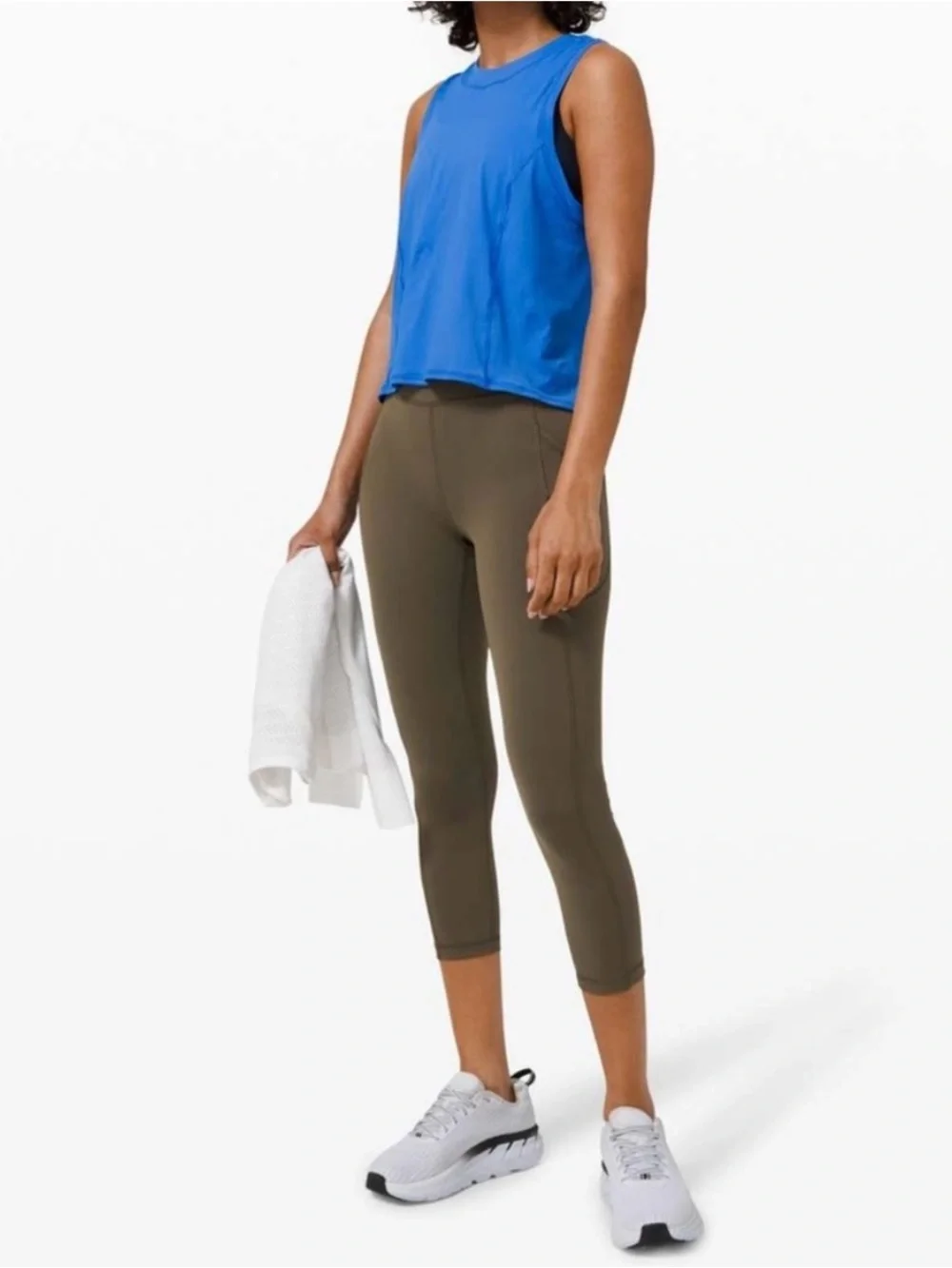 Lululemon Bundle Invigorate Leggings in Submarine (25”) & Dark Olive (23”), Sz 8